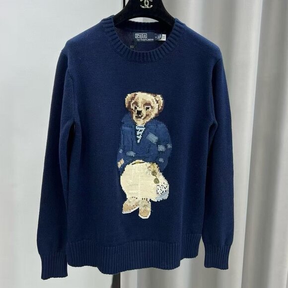 Polo Ralph Lauren Sweaters - Polo by Ralph Cartoon Bear Treasure Blue Knit Sweater